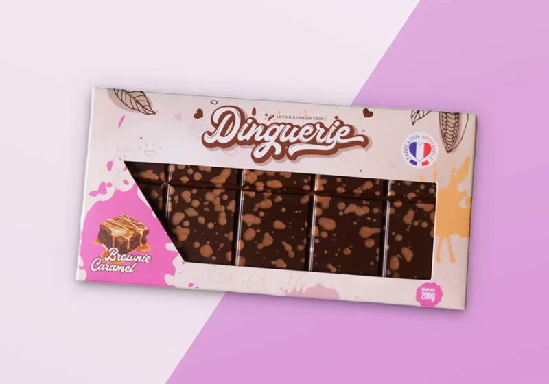 Tablette de Chocolat Brownie / Caramel Dinguerie® Pâtisserie Gennevilliers 92
