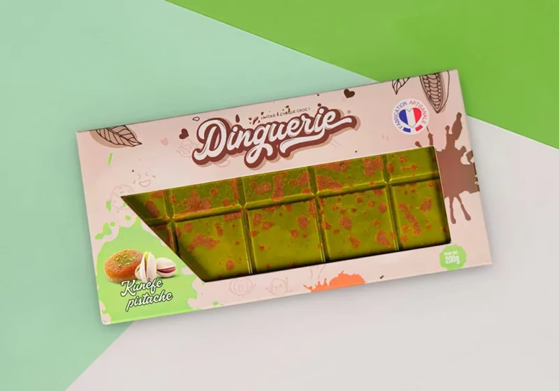 Tablette de Chocolat Kunéfe / Pistache Dinguerie® Pâtisserie Gennevilliers 92