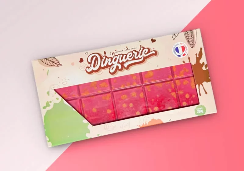 Tablette de Chocolat Framboise / Guimauve Pâtisserie Gennevilliers 92